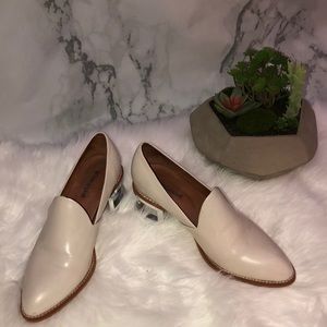Jeffrey Campbell Nude Metal Cage Heel Loafers